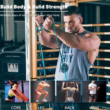 Стрічки опору для фітнесу та фізіотерапії, набір для тренувань, дамам та чоловікам, багато кольорів