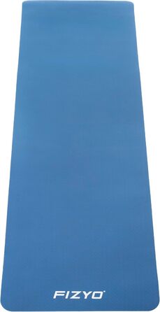 Йога-мат Fizyo, протиковзкий, TPE, 183×61 см, для фітнесу, пілатесу, з сумкою і ременем, синій, товщина 0,6 см