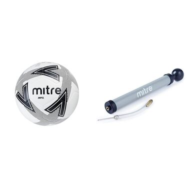 М'яч для футболу Mitre L30P Impel – білий/чорний, розмір 4, з насосом. Формостійкий, легко переносить удари.