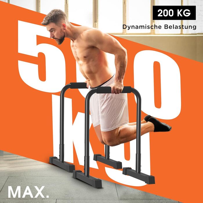 Бруси DH FitLife для віджимань, регульовані 80-90 см, паралети для каллістеніки та силових тренувань, міцні для дому та вулиці