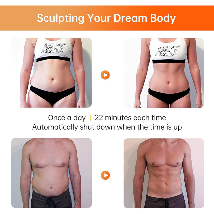 Електричний тренажер для пресу EMS, стимулятор м'язів, пояс для тренувань з 6 режимами та 8 рівнями інтенсивності, USB-зарядний пристрій, фітнес-обладнання для чоловіків та жінок, домашні тренування