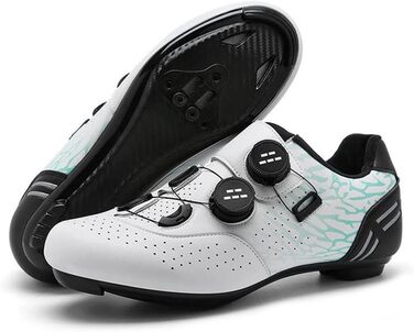 Велосипедні черевики для жінок та чоловіків: MTB, шосе, спиннинг. Дихаючі, зручні, модель T-730 (39 EU, білі).