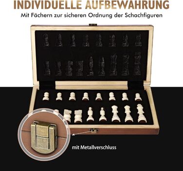 Шахи та шашки магнітним набором Sihaiyuan, дерев'яне складне шахове поле, для дорослих та дітей, 39x39 см