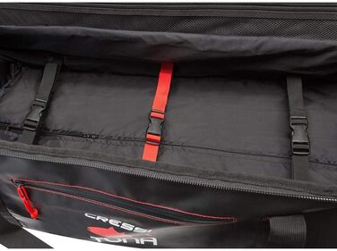 Сумка Cressi Tuna Bag 120 л, водонепроникна, чорно-червона, з колесами або без, унісекс для дорослих