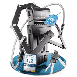 Замок для велосипеда складний 120см, протиугінний з кабельним замком - висока безпека, з кріпленням - ідеально для електровелосипеда