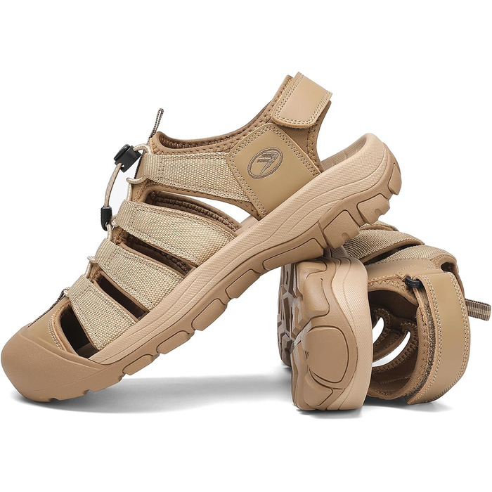 Чоловічі сандалі FLARUT для активного відпочинку та туризму, закритий носок, хакі, 46 EU