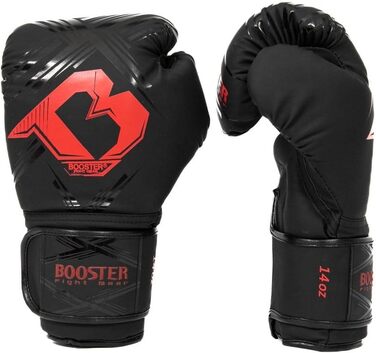 Боксерські рукавички Booster Fightgear BFG Alpha чорні/червоні для боксу, кікбоксингу, спарингу, муай-тай