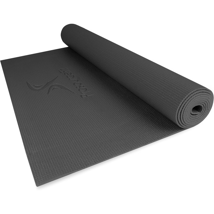 Килимок для йоги ProsourceFit, 183 см, 3 мм, з антиковзким покриттям (чорний)