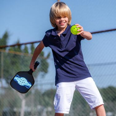 Графітова ракетка для піклболу, сертифікована USA Pickleball, з антиковзною та вологопоглинаючою ручкою, у комплекті з чохлом, Mesh