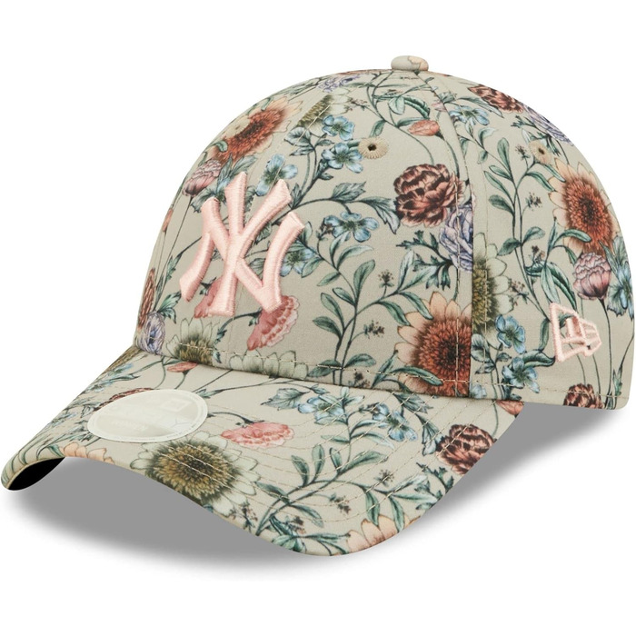 Кепка New Era New York Yankees MLB Floral Green 9Forty Adjustable для жінок, бежева