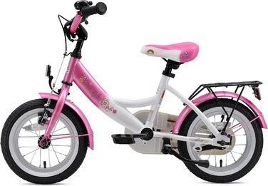 Дитяче велосипед BIKESTAR для дівчаток 3-4 роки | 12-дюймовий класичний велосипед | Рожево-білий велосипед для дітей