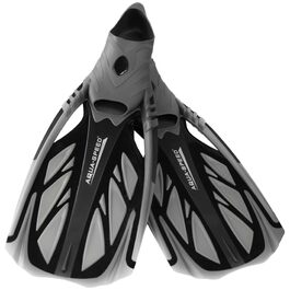 Ласти Aqua Speed Schnorchelflossen Long (46/47) сіро-чорні для снорклінгу, дайвінгу та плавання