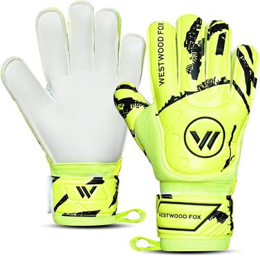 Воротарські рукавички WESTWOOD FOX Fingersave для дітей та підлітків. DumboLatex, 4+3 мм, GELB-WEIß, розмір 6 (8-10 років)