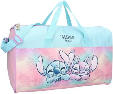 Спортивна сумка MyBagStory Stitch для дівчаток – рюкзак для школи, дитячого садка, початкової школи – рожево-блакитний, 40 см, з регульованим ремінцем – ідеальний подарунок