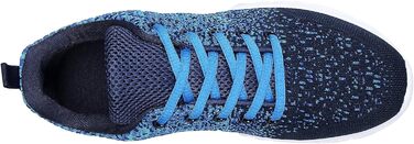 Кросівки для бігу та повсякденного носіння, дихаючі, шнурівка, спортивні, сітка, для чоловіків та жінок (36 EU, синій)