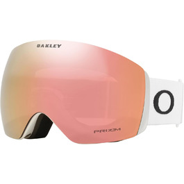 Лижна маска Oakley Flight Deck Prizm, матова біла, лінзи Prizm Sage Gold