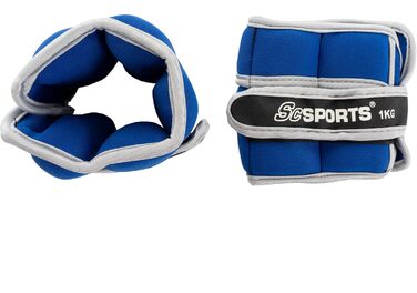 Обважнювачі ScSPORTS 2x2 кг з липучкою, для рук і ніг, знімні вантажі, сині