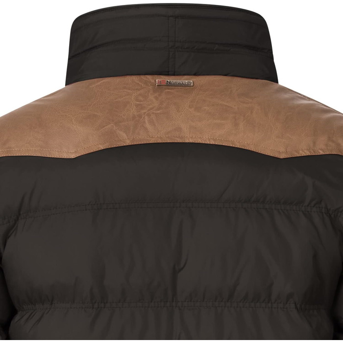 Чоловіча зимова куртка Geographical Norway Steppjacke - тепла анорак з підкладкою для активного відпочинку, катання на лижах та сноуборді, комплект з шапкою UD, колір: чорний