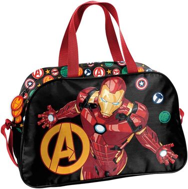 Сумка Avengers Marvel спортивна, дорожня, на плече з підсвічуванням, з брелоком