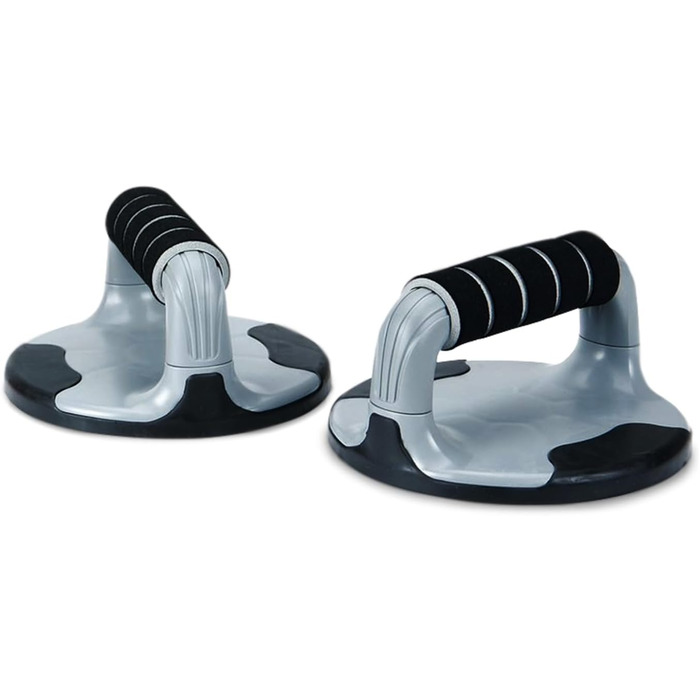 Стойка для віджимань ResultSport Power-Push-Up з м'якими ручками (чорний) для чоловіків та жінок, тренування грудей