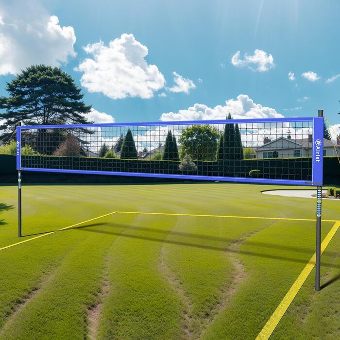 Портативний волейбольний набір: сітка, стійки, м'яч та сумка. Ідеально для саду та пляжу.