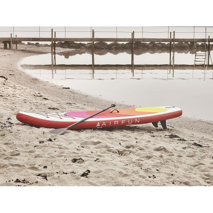 Надувний SUP-борд SENA AIRFUN, 305x76x15 см, 10.0', вантажопідйомність 150 кг, Комплект Stand UP Paddle Board, iSUP, червоний