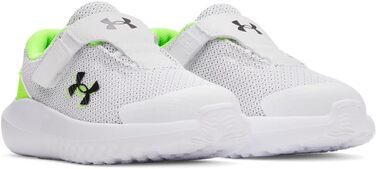 Дитячі кросівки Under Armour Binf Surge 4 AC для бігу (16.0 см, білий, гіпер-зелений, чорний)