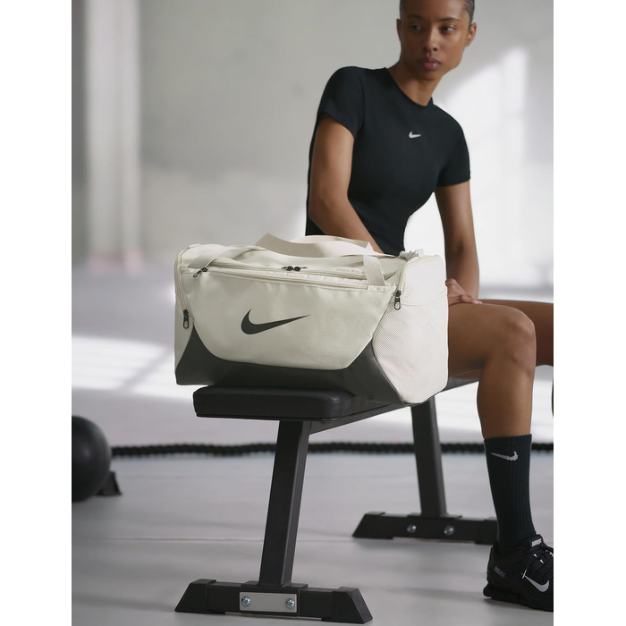 Спортивна сумка Nike Brasilia M - X Duffel Light Bone/Black/Black, універсальний розмір