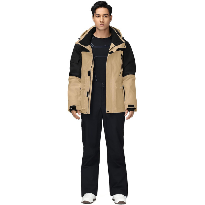 Комплект гірськолижний чоловічий HOTIAN: куртка та штани, теплий сніговий костюм, водонепроникний, вітронепроникний, для сноуборду та гірських лиж