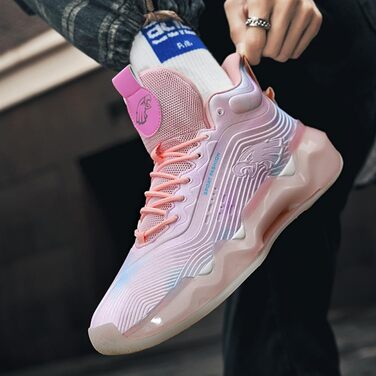 Кросівки баскетбольні чоловічі/жіночі, спортивні, для бігу та ходьби, легкі, рожеві, 35-45 EU