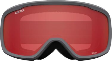 Лижна маска Giro Roam для чоловіків, жінок і підлітків, 2 змінні лінзи, антифог, OTG, сірий логотип, бурштиново-червона/жовта
