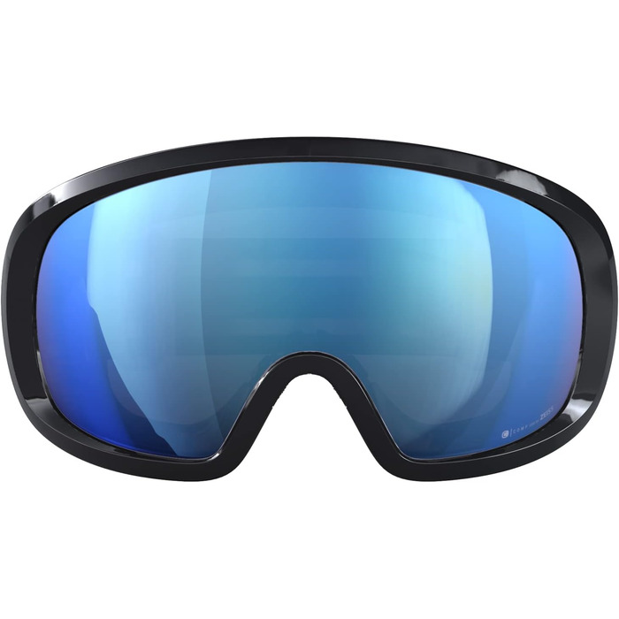 Лижна маска POC Fovea Mid Clarity Comp+ для змагань, чорна з лінзами Spektris Blue, оптимальний огляд