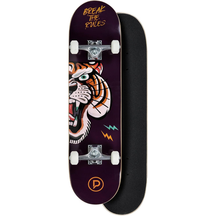 Скейтборд Playlife Tiger 31''/8'' (79x20,5 см), колеса 52x36 мм 90A, підшипники ABEC 5