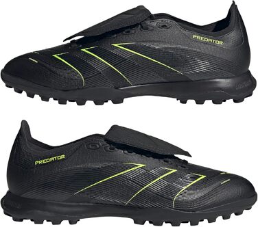 Футбольні бутси adidas Predator League J для газону (42 EU, чорний/карбон/лимонний)