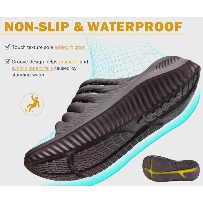 Ортопедичні відновлювальні сандалі KuaiLu для жінок, легкі спортивні шльопанці при плантарному фасциїті, розвантаження суглобів та спини, коричневі, розмір 36 EU