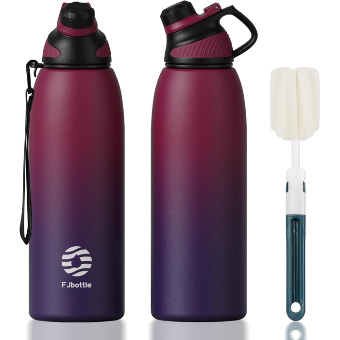 Fjbottle термос-пляшка з нержавіючої сталі для спорту та дітей, з магнітною кришкою, 400/600/800/1000/1500 мл, без BPA, герметична, підходить для газованої води, для школи та фітнесу