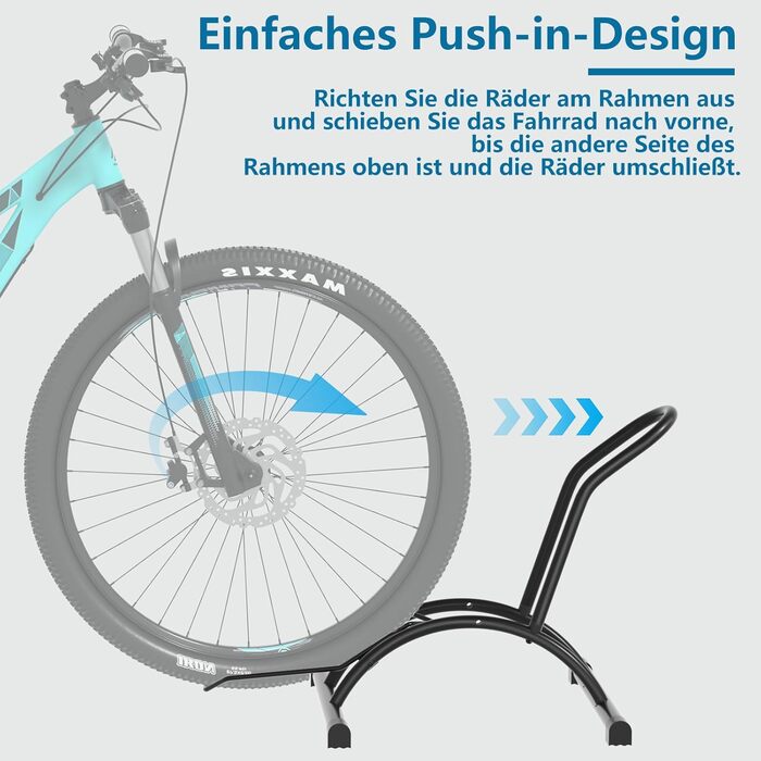 Підставка для велосипеда Urban Deco: міцна, вільна стоянка, для гірського та шосейного велосипеда, чорна