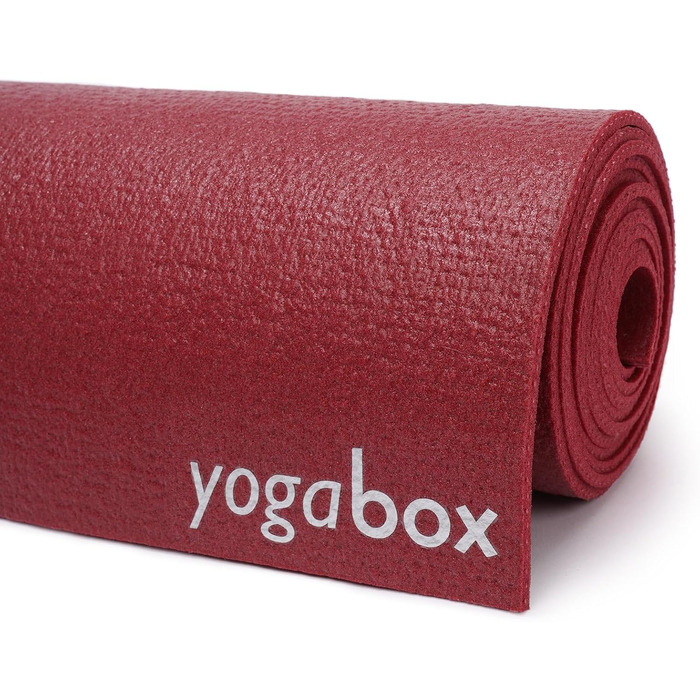 Yogabox Studio Premium килимок для йоги 200x60x3 мм (бордо) - Німеччина, OEKO-TEX 100, для фітнесу, пілатесу, гімнастики