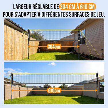 Мережа для бадмінтону професійна, нейлон, для вулиці та залу