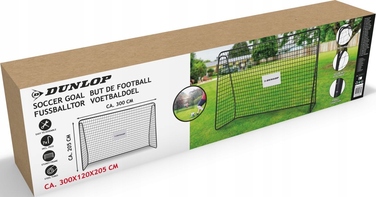 Футбольні ворота Dunlop 205 x 300 x 120 см, чорні
