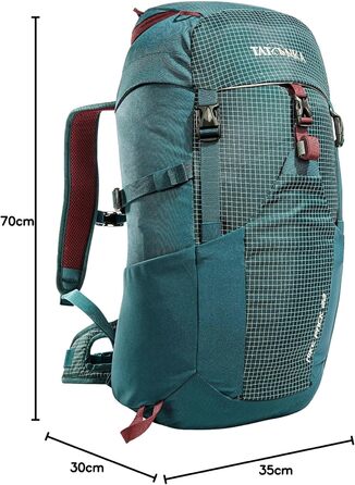 Рюкзак для туризму Tatonka Hike Pack 22 л з вентильованою спинкою та дощовиком, легкий, зручний, зелений