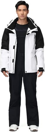 Комплект гірськолижний чоловічий HOTIAN: куртка та штани. Теплий, водонепроникний, вітронепроникний костюм для сноуборду та гірськолижного спорту. Розмір M. HB+BK