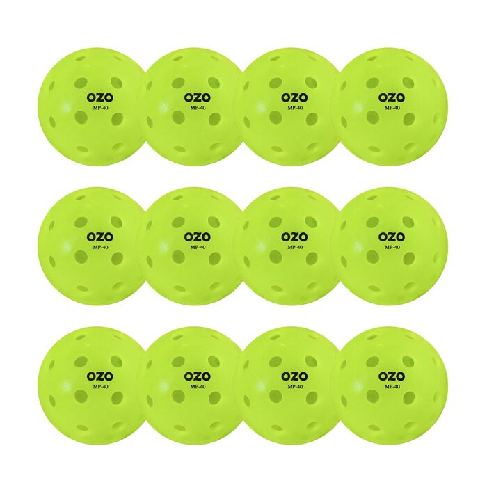 Набір для піклболу OZO: м'ячі з 40 отворами, червоні, для гри на відкритому повітрі (12 шт.)
