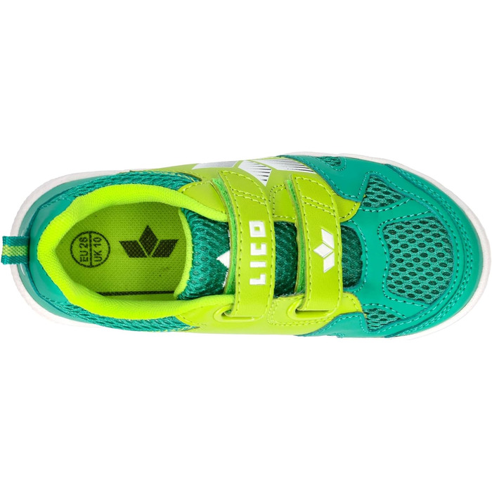 Дитячі спортивні зала-тенісні кросівки Lico для залу (30 EU, зелений лемон)