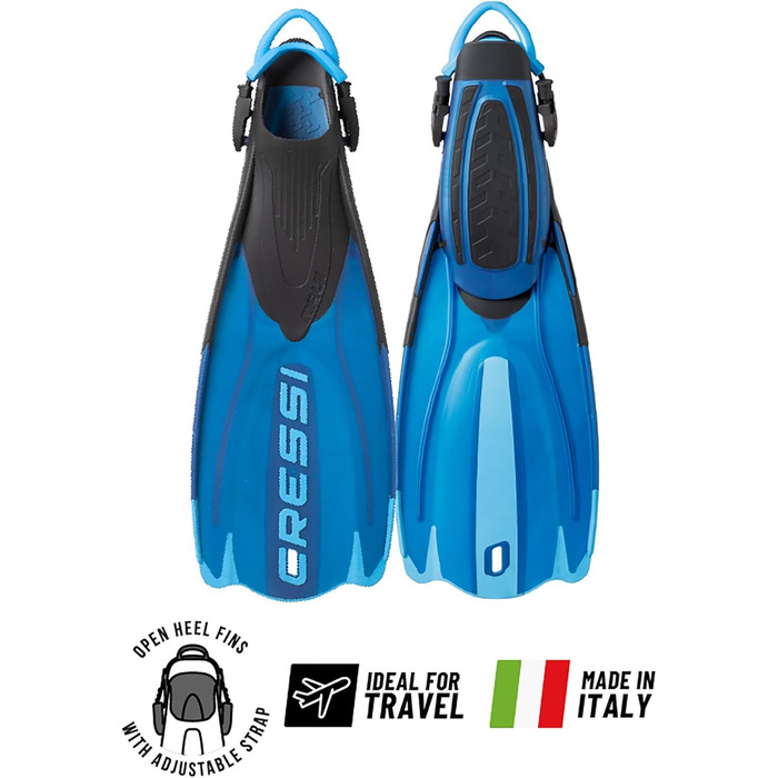 Ласти CRESSI Maui Unisex L/XL (44/47 EU) - Блакитні/Бірюзові, з EBS системою для плавання та снорклінгу