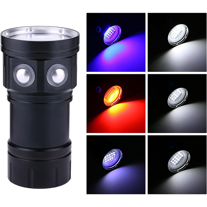 Підводна LED-ліхтарик Tyenaza 18000 люмен, IPX8, 500 м, 7 режимів, 120°