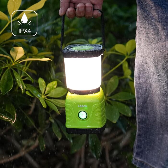 LED кемпінговий ліхтар Lepro, USB, 4 режими, 1300 люмен, з гачком та кільцем