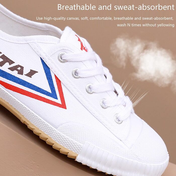 Чоловічі тапочки для бойових мистецтв Kung Fu, легкі, традиційні, з антиковзким покриттям, модель Qigong, білі (42 EU)