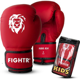 Боксерські рукавички для дітей FIGHTR® 04/06 oz з мішком для перенесення | для боксу, MMA, муай-тай, кікбоксингу та єдиноборств | червоні