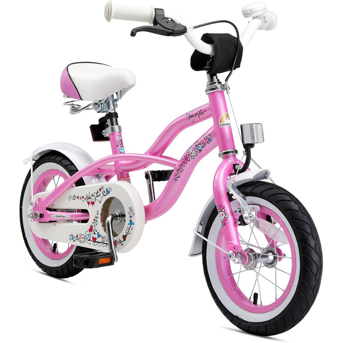 Дитячий велосипед BIKESTAR Cruiser 12 дюймів для дівчаток від 3 років